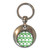 Anchor Green Pattern - Round Metal Key Ring