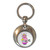 White Girl Robot - Round Metal Key Ring