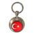 Turkey Flag - Round Metal Key Ring