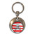 Jolly Roger Stripey - Round Metal Key Ring