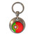 Portugal Flag - Round Metal Key Ring