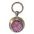 Pink Leopard Print - Round Metal Key Ring