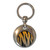 Tiger Print Pattern - Round Metal Key Ring