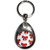 Bow Pattern - Tear Drop Metal Key Ring
