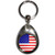 USA Flag - Tear Drop Metal Key Ring