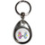 White Robot Couple - Tear Drop Metal Key Ring