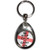 England Keep Calm and Carry On - Tear Drop Metal Key Ring