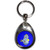 Blue Boy Robot - Tear Drop Metal Key Ring