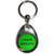 I Hate Badges - Tear Drop Metal Key Ring