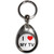 I love My Tv - Tear Drop Metal Key Ring