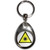 Laser Radiation - Tear Drop Metal Key Ring Laser Radiation - Tear Drop Metal Key Ring