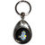 Black Boy Robot - Tear Drop Metal Key Ring