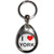 I Love York - Tear Drop Metal Key Ring