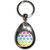 Rainbow Star Pattern - Tear Drop Metal Key Ring