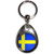 Sweden Flag - Tear Drop Metal Key Ring