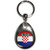 Croatia Flag - Tear Drop Metal Key Ring