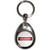 Danger - Tear Drop Metal Key Ring