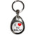 I Love To Waltz - Tear Drop Metal Key Ring