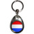 Holland Flag - Tear Drop Metal Key Ring