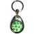 Skull Bow Pattern 2 - Tear Drop Metal Key Ring