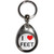 I Love Feet - Tear Drop Metal Key Ring