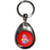 Red Girl Robot - Tear Drop Metal Key Ring