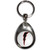 Lightning Bolt Black - Tear Drop Metal Key Ring