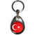 Turkey Flag - Tear Drop Metal Key Ring
