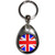 Union Jack UK Flag - Tear Drop Metal Key Ring