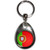 Portugal Flag - Tear Drop Metal Key Ring