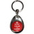Red Keep Calm and Carry On - Tear Drop Metal Key Ring