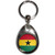 Ghana Flag - Tear Drop Metal Key Ring