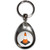 Traffic Cone - Tear Drop Metal Key Ring