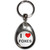 I Love Foxes - Tear Drop Metal Key Ring