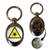 Laser Radiation - Silver £1/€1 Shopping Key Ring