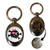 White Skull with Bow - Silver £1/€1 Shopping Key Ring