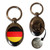 Germany Flag - Silver £1/€1 Shopping Key Ring