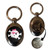 Black Skull with Bow - Silver £1/€1 Shopping Key Ring