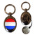 Holland Flag - Silver £1/€1 Shopping Key Ring