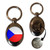 Czech Republic Flag - Silver £1/€1 Shopping Key Ring