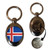 Iceland Flag - Silver £1/€1 Shopping Key Ring