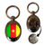 Cameroon Flag - Silver £1/€1 Shopping Key Ring