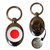 Japan Flag - Silver £1/€1 Shopping Key Ring