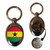Ghana Flag - Silver £1/€1 Shopping Key Ring