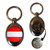 Austria Flag - Silver £1/€1 Shopping Key Ring