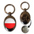 Poland Flag - Silver £1/€1 Shopping Key Ring
