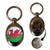 Wales Flag - Silver £1/€1 Shopping Key Ring
