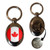 Canada Flag - Silver £1/€1 Shopping Key Ring