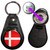 Denmark Flag - Hidden £1/€1 Shopping Token Medallion Key Ring Denmark Flag - Hidden £1/€1 Shopping Token Medallion Key Ring