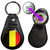 Belgium Flag - Hidden £1/€1 Shopping Token Medallion Key Ring